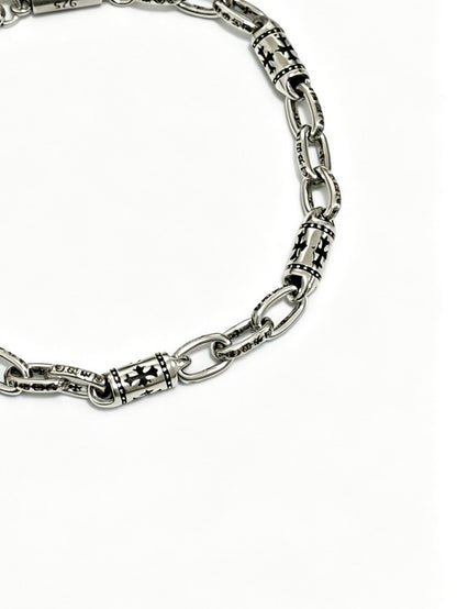 Chrome Hearts Sterling Silver Cross Bracelet