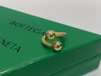 Bottega Veneta Brass Vintage-Finish Ring