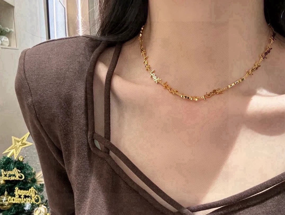 Saint Laurent Brass Necklace