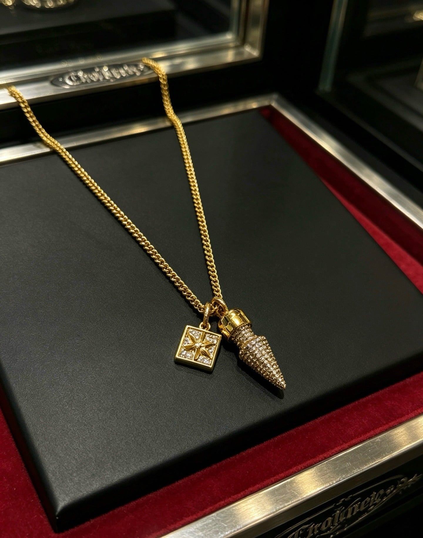 Chrome Hearts Sterling Silver Cross Necklace