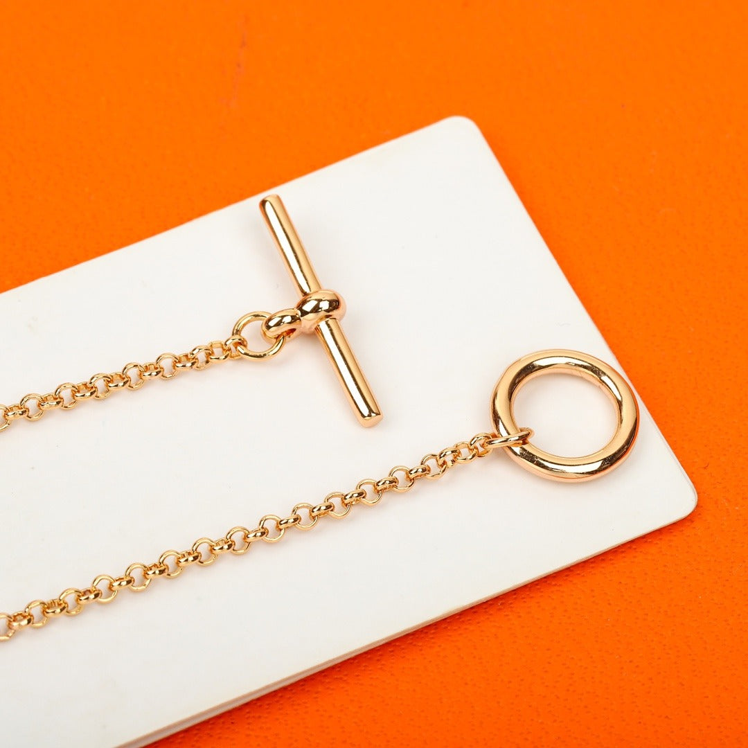 Hermes Sterling Silver Pearl Necklace