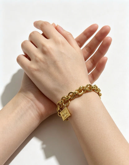 Chrome Hearts Sterling Silver Cross Bracelet
