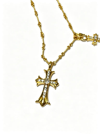 Chrome Hearts Sterling Silver Cross Necklace