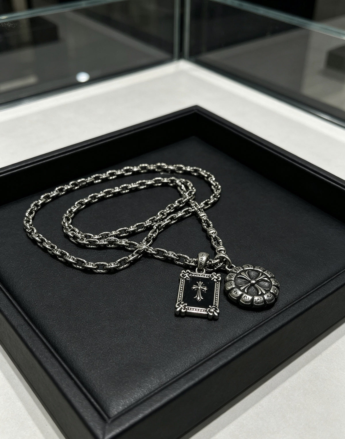 Chrome Hearts Sterling Silver Cross Necklace