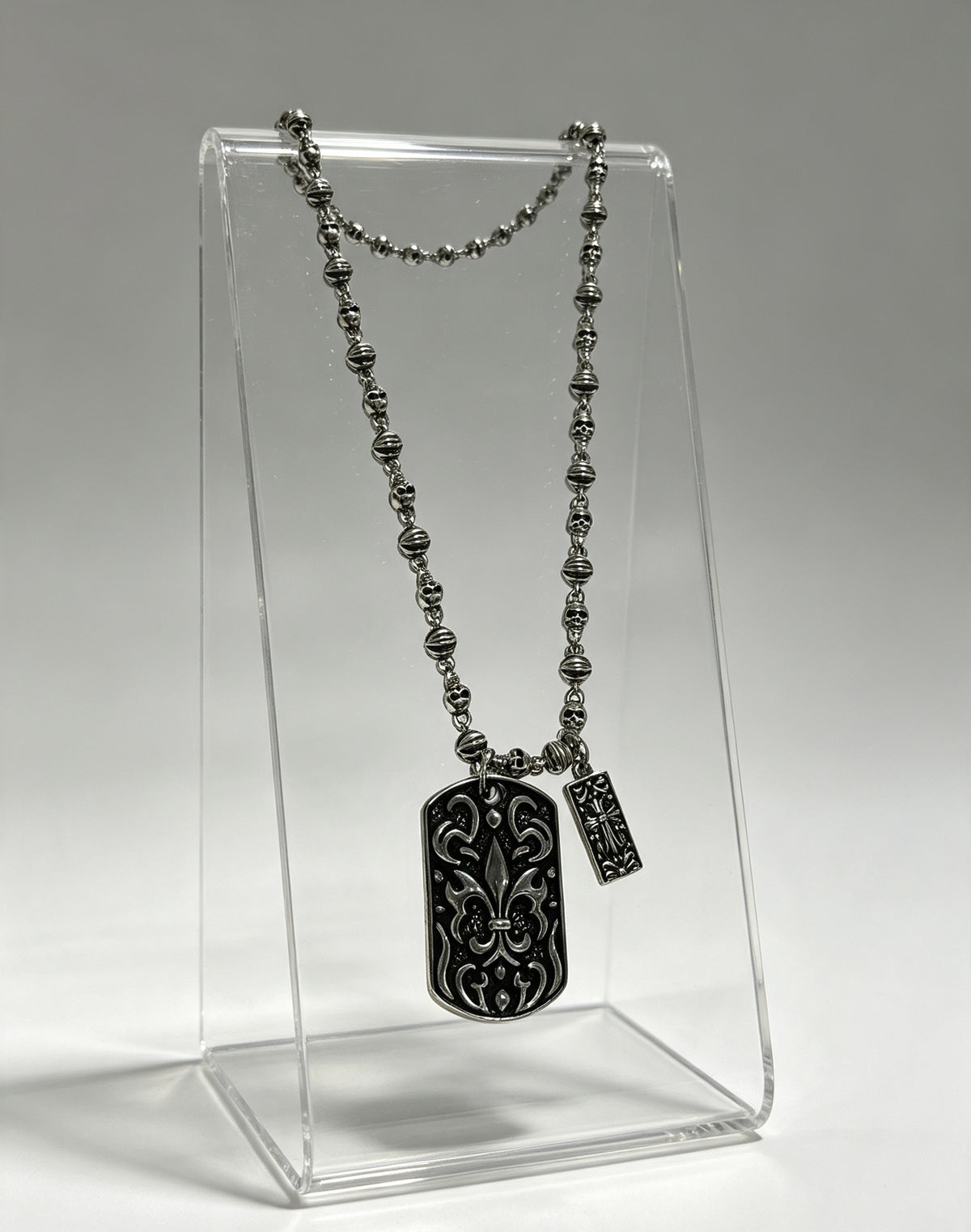 Chrome Hearts Sterling Silver Cross Necklace