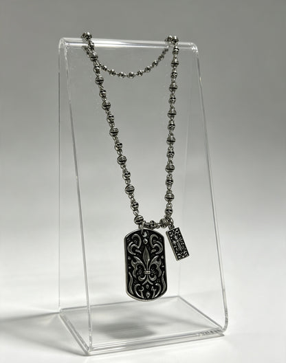 Chrome Hearts Sterling Silver Cross Necklace