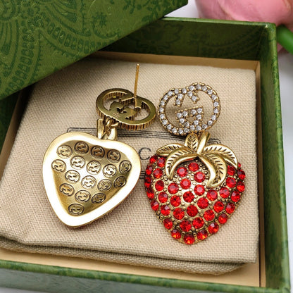 Gucci Red Vintage-Finish Earrings
