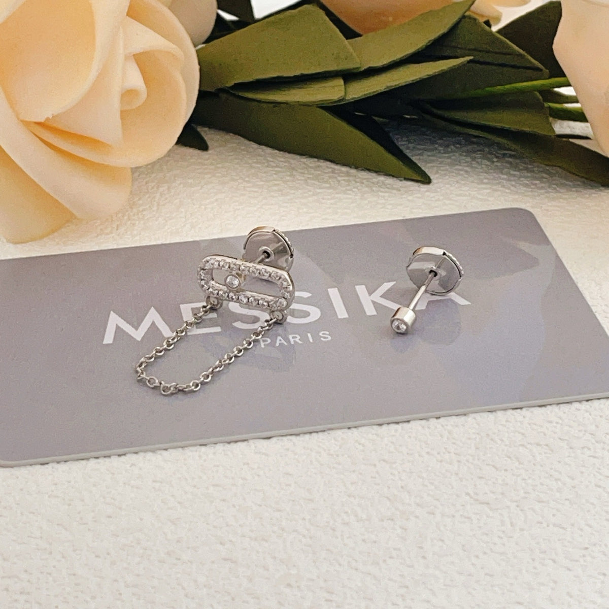 Messika Silver Brass Tassel Earrings