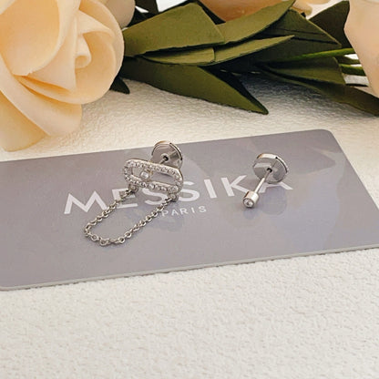 Messika Silver Brass Tassel Earrings