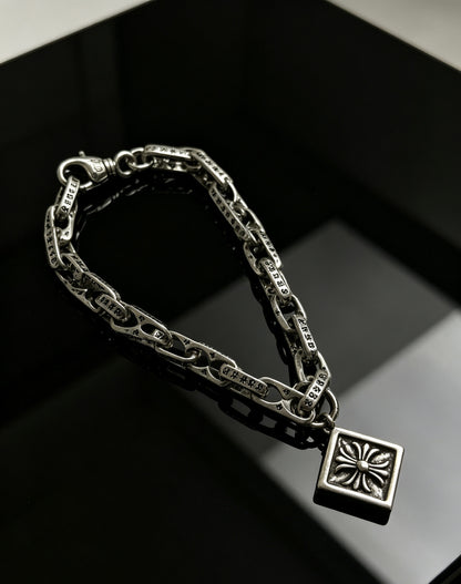 Chrome Hearts Sterling Silver Cross Bracelet