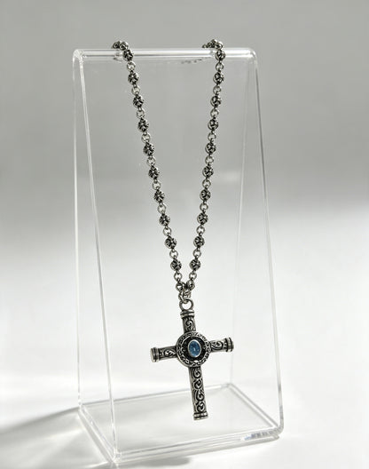 Chrome Hearts Sterling Silver Cross Necklace