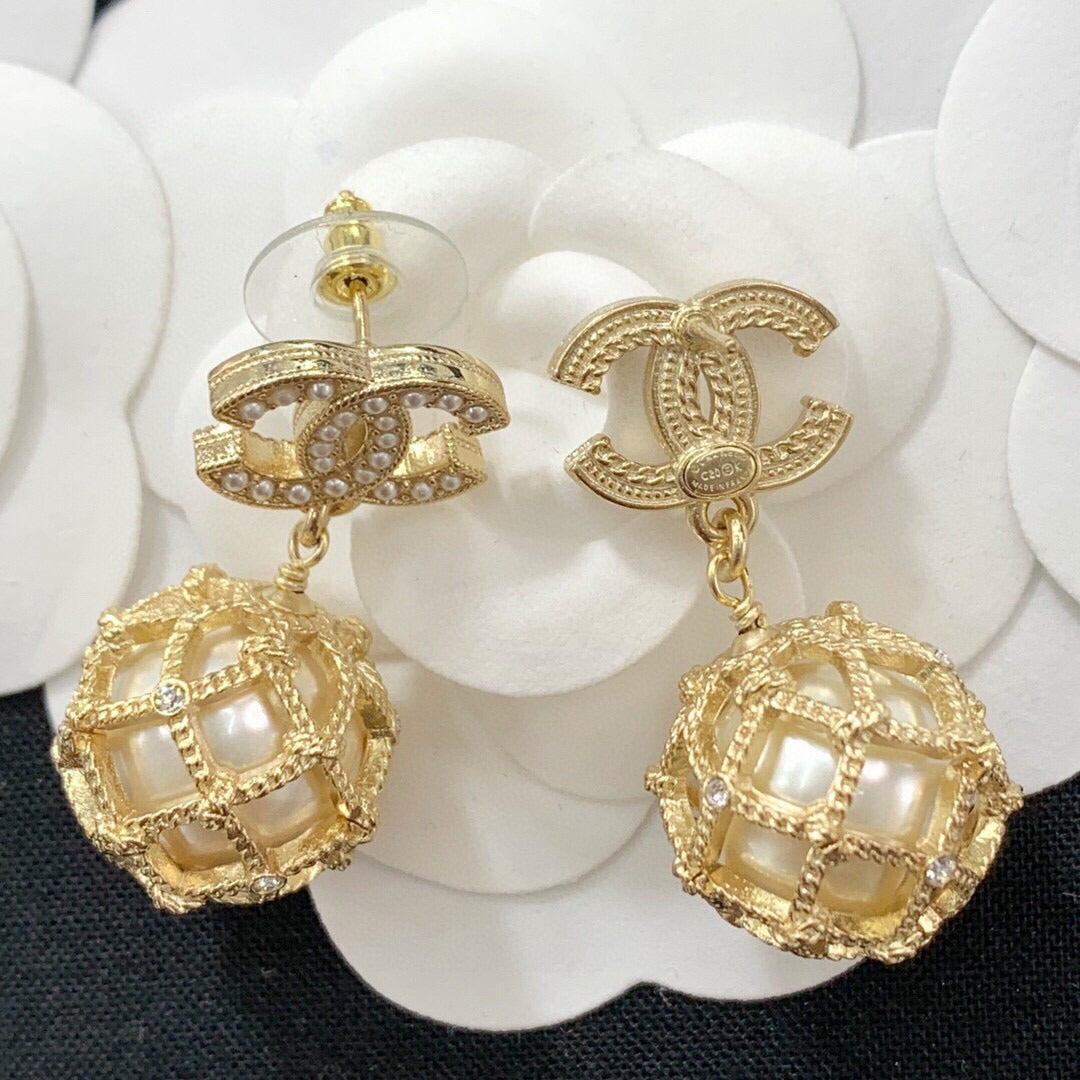Chanel Pearl Earrings