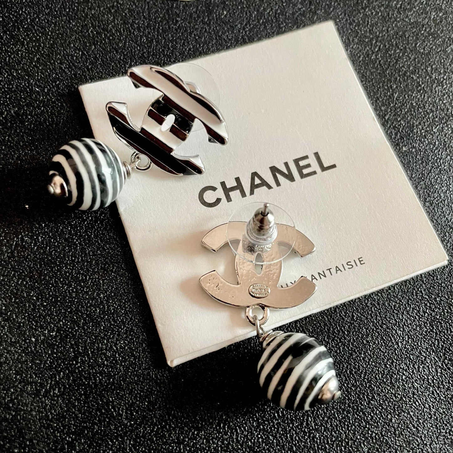 Chanel Colorblock Earrings