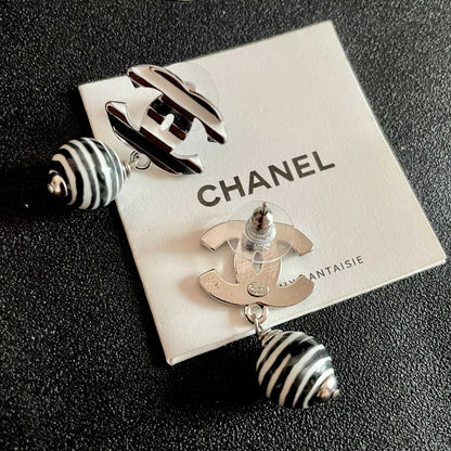 Chanel Colorblock Earrings