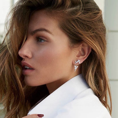 Unbranded White Sterling Silver Butterfly Earrings