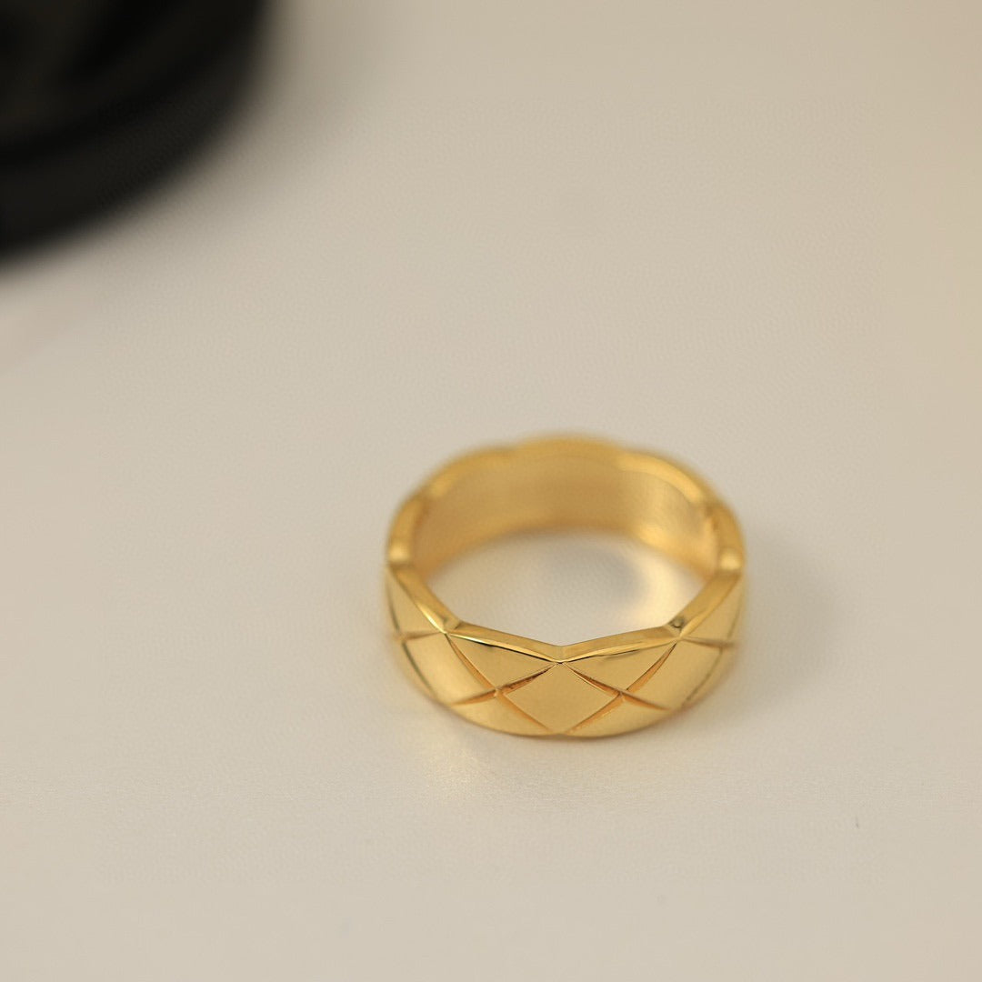 Chanel Silver Logo Ring