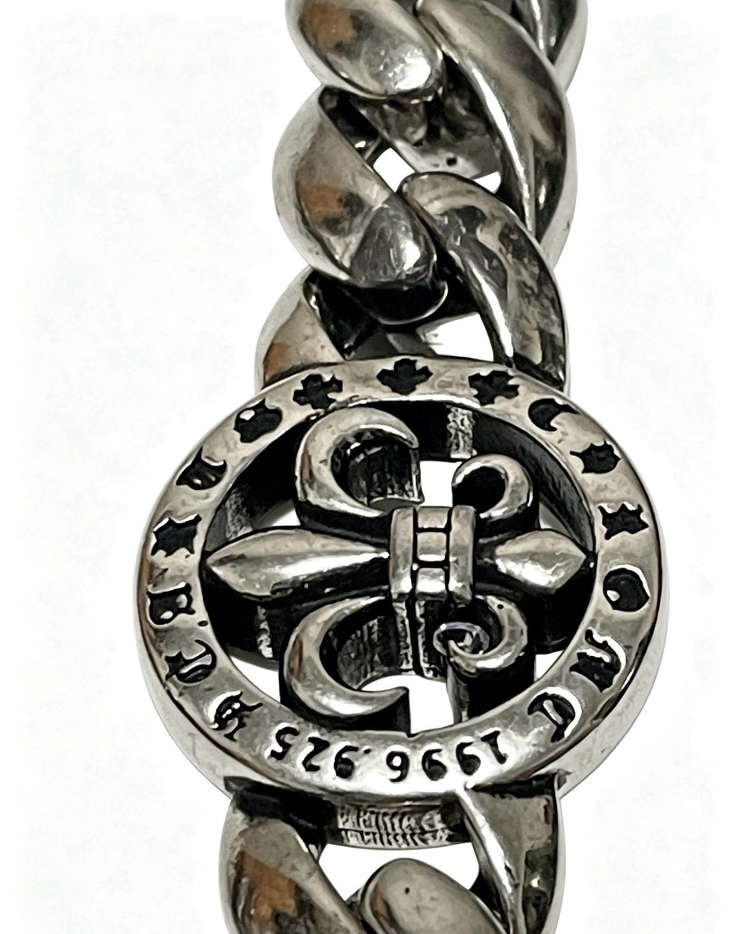 Chrome Hearts Sterling Silver Cross Bracelet