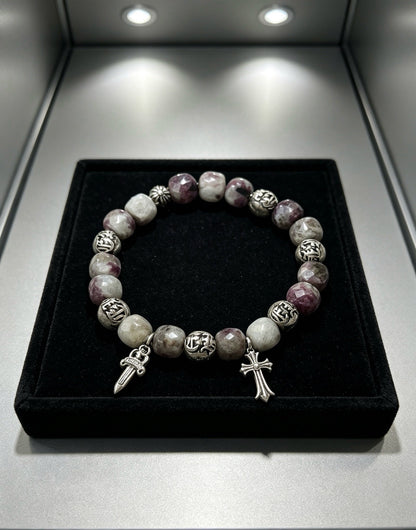 Chrome Hearts Sterling Silver Cross Bracelet