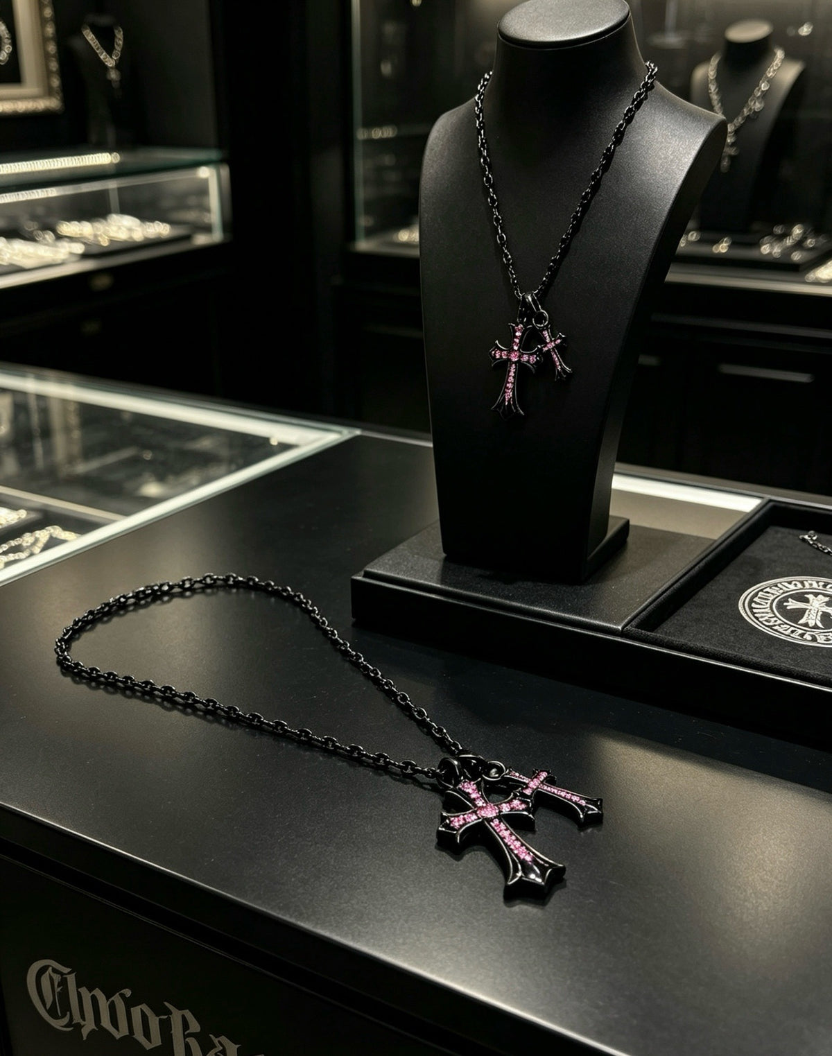 Chrome Hearts Sterling Silver Cross Necklace