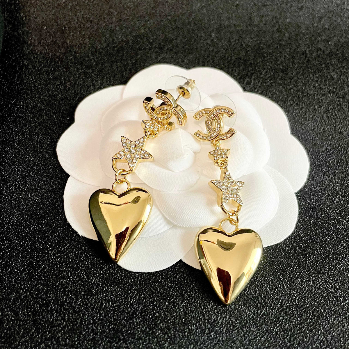 Chanel Heart Earrings