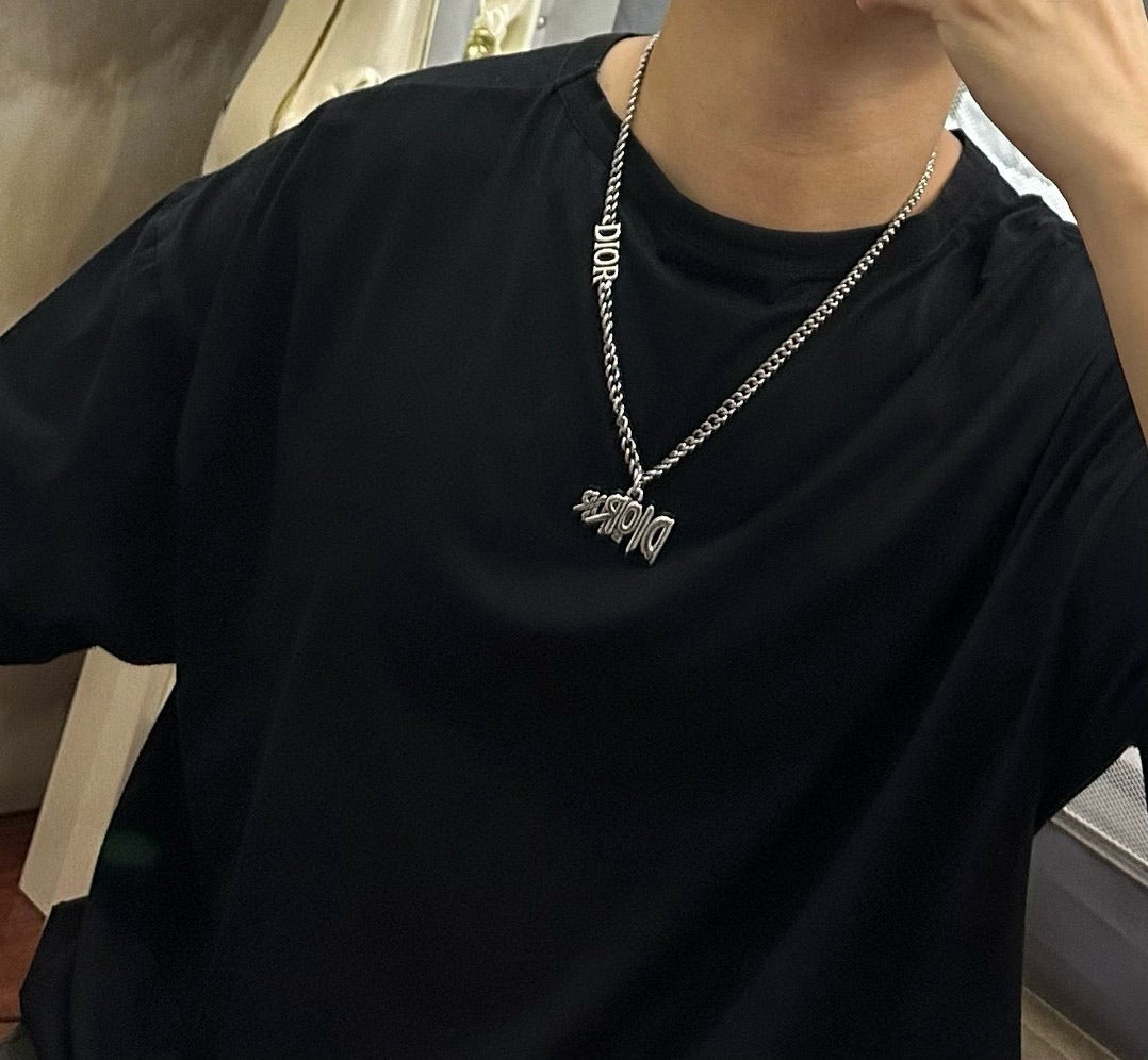 Dior Sterling Silver Chain Necklace