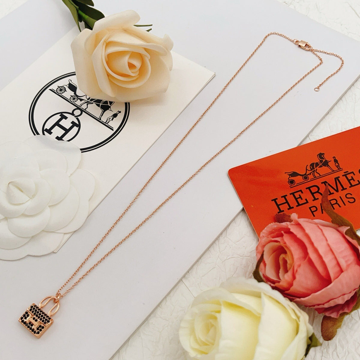Hermes Brass Necklace