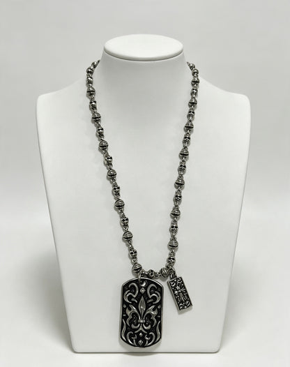 Chrome Hearts Sterling Silver Cross Necklace