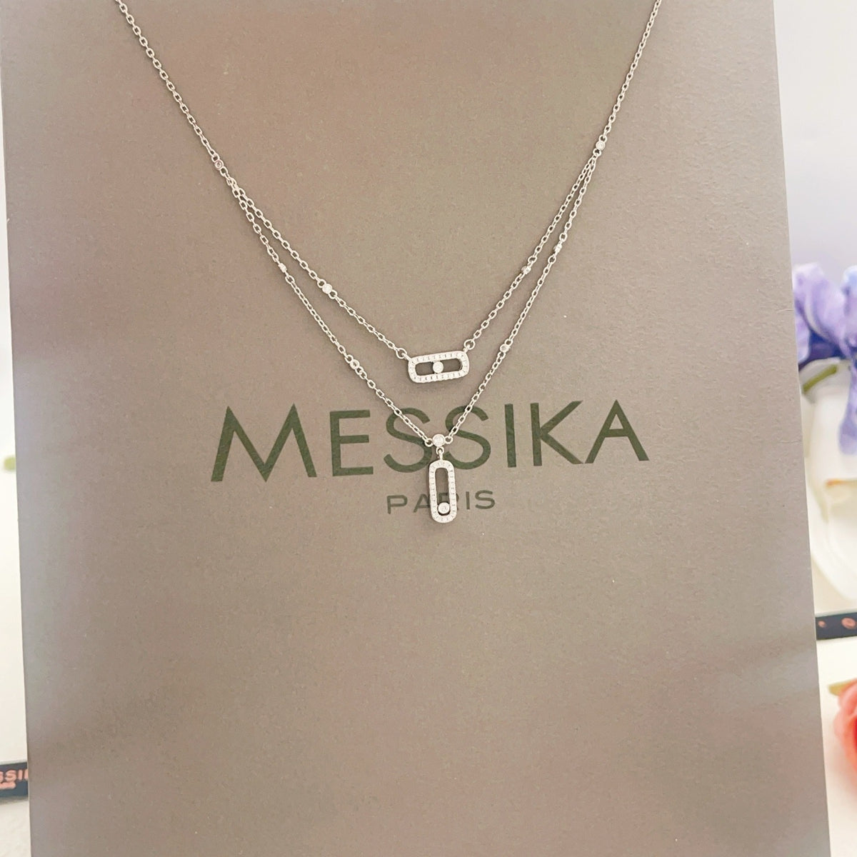 Messika Silver Brass Tassel Necklace