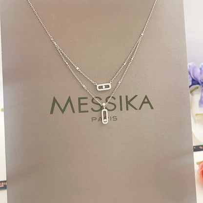 Messika Silver Brass Tassel Necklace