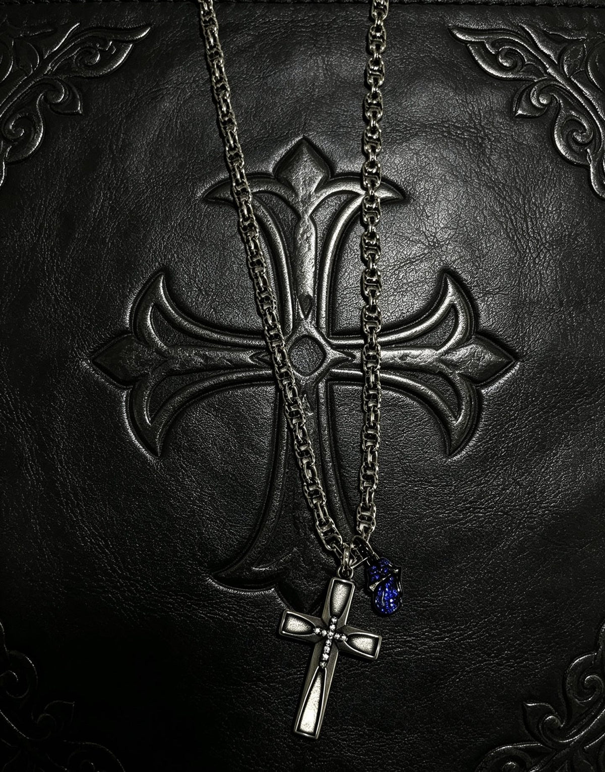 Chrome Hearts Sterling Silver Cross Necklace
