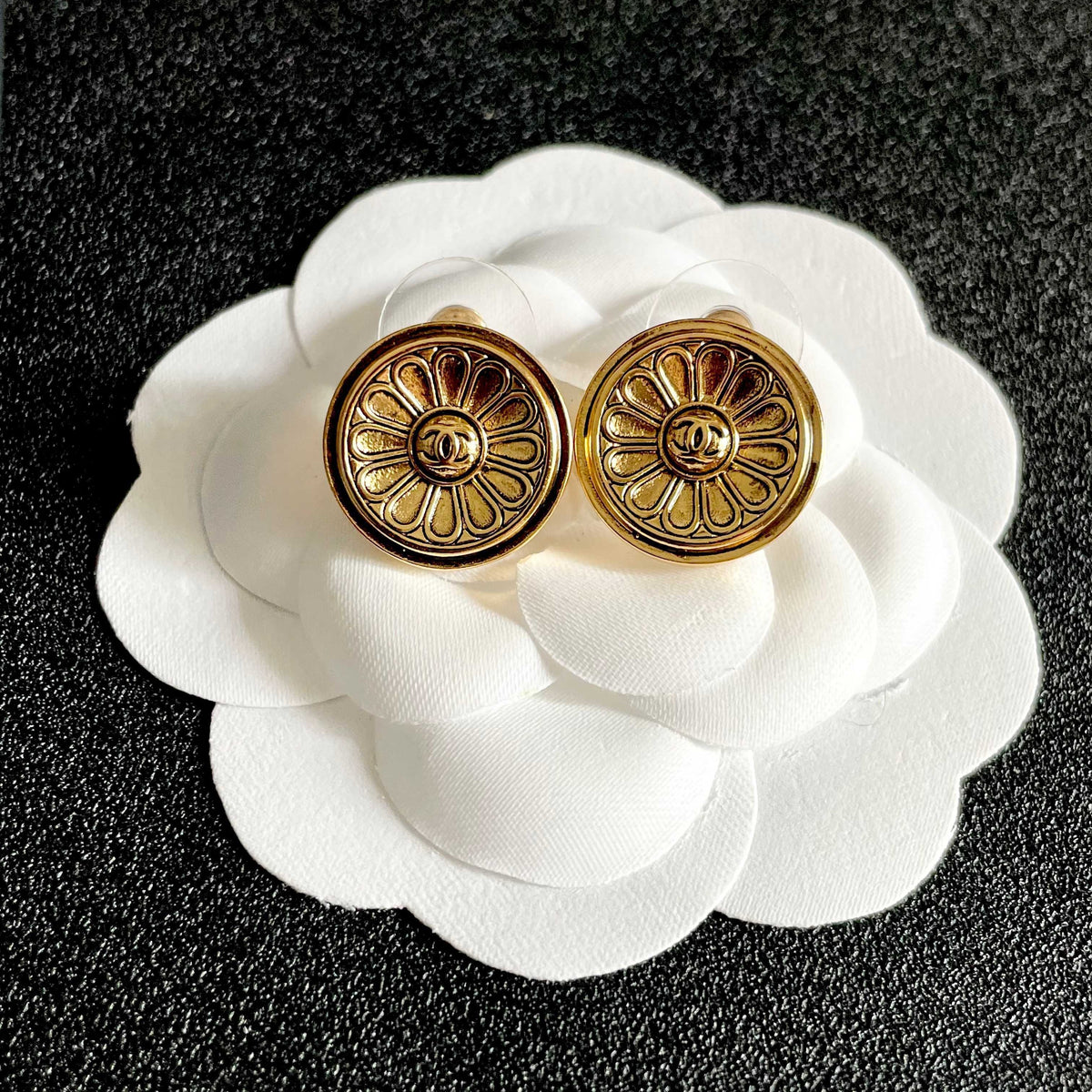 Chanel Vintage-Finish Earrings