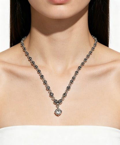 Chrome Hearts Sterling Silver Cross Necklace