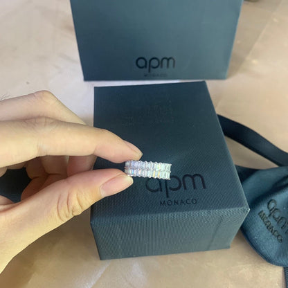 APM Monaco White Crystal Ring