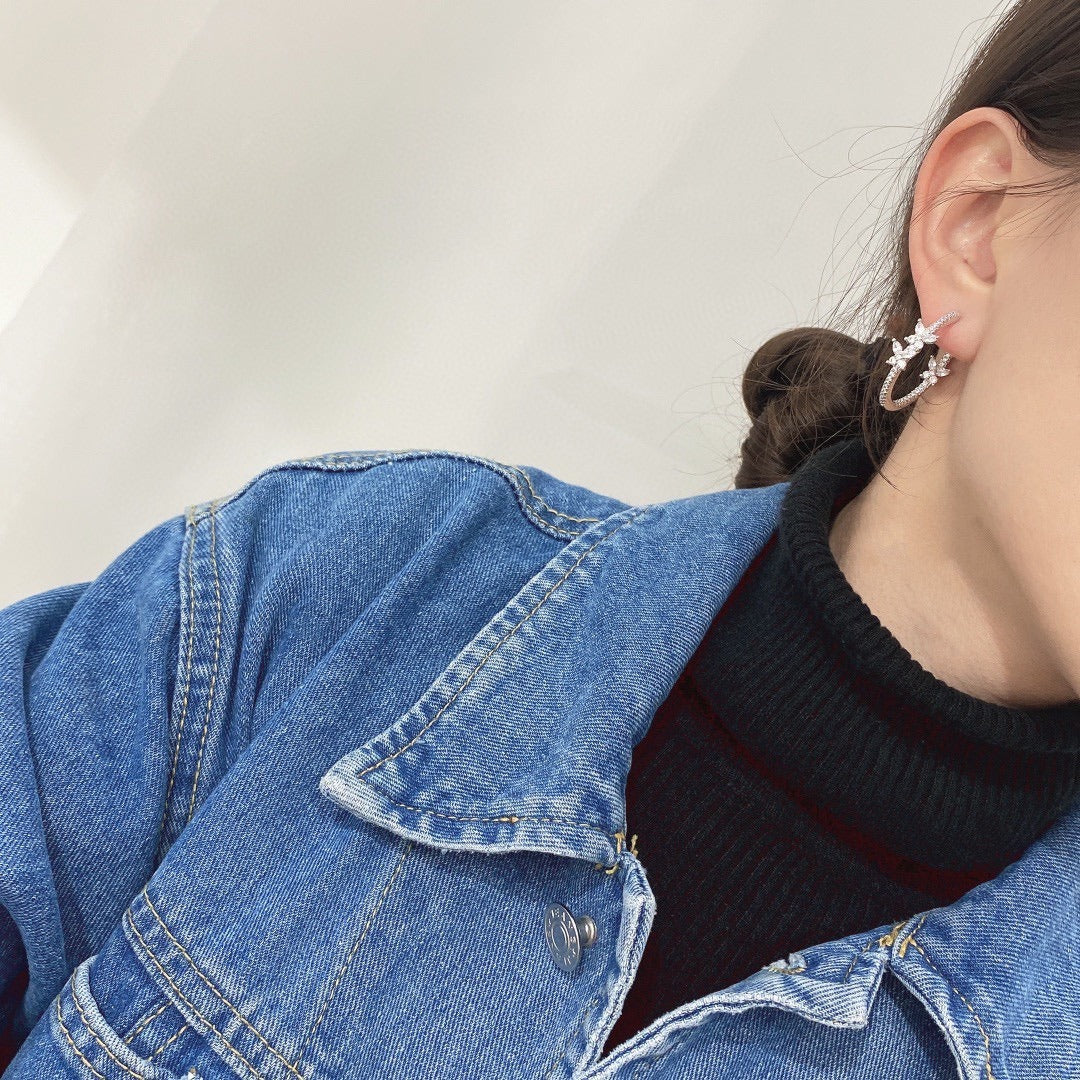 Unbranded White Butterfly Earrings