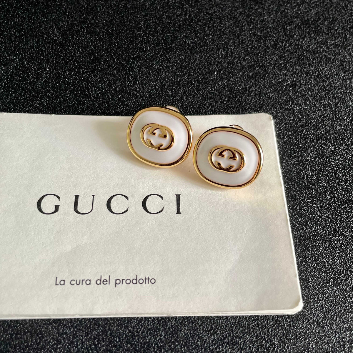 Gucci Brass & Sterling Silver Earrings