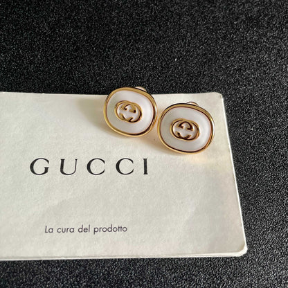 Gucci Brass & Sterling Silver Earrings