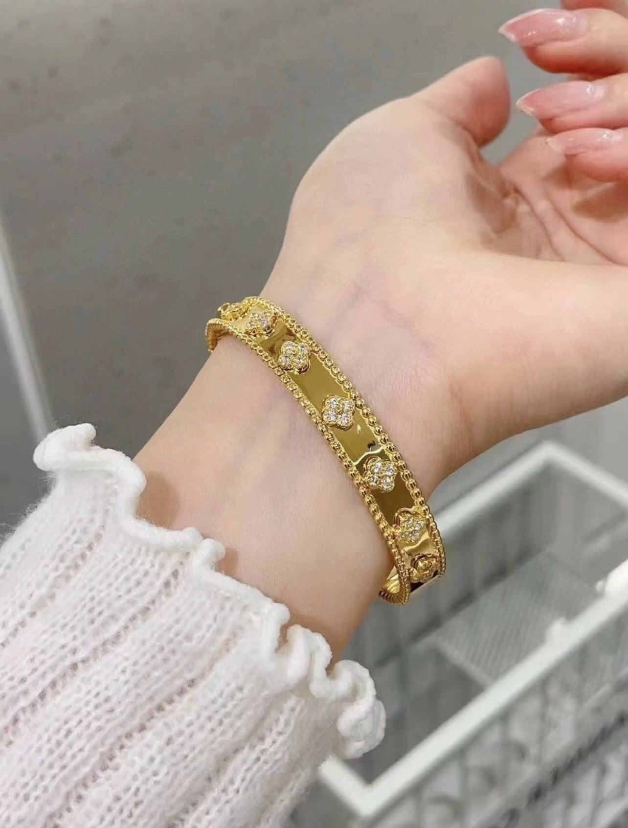 Van Cleef & Arpels Silver Brass Bracelet