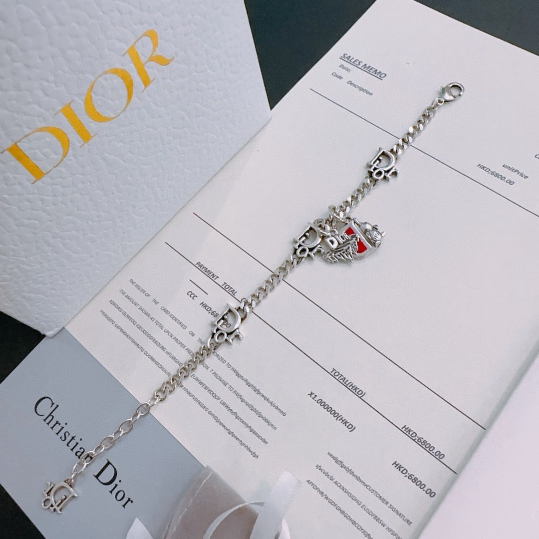 Dior Sterling Silver Chain Bracelet