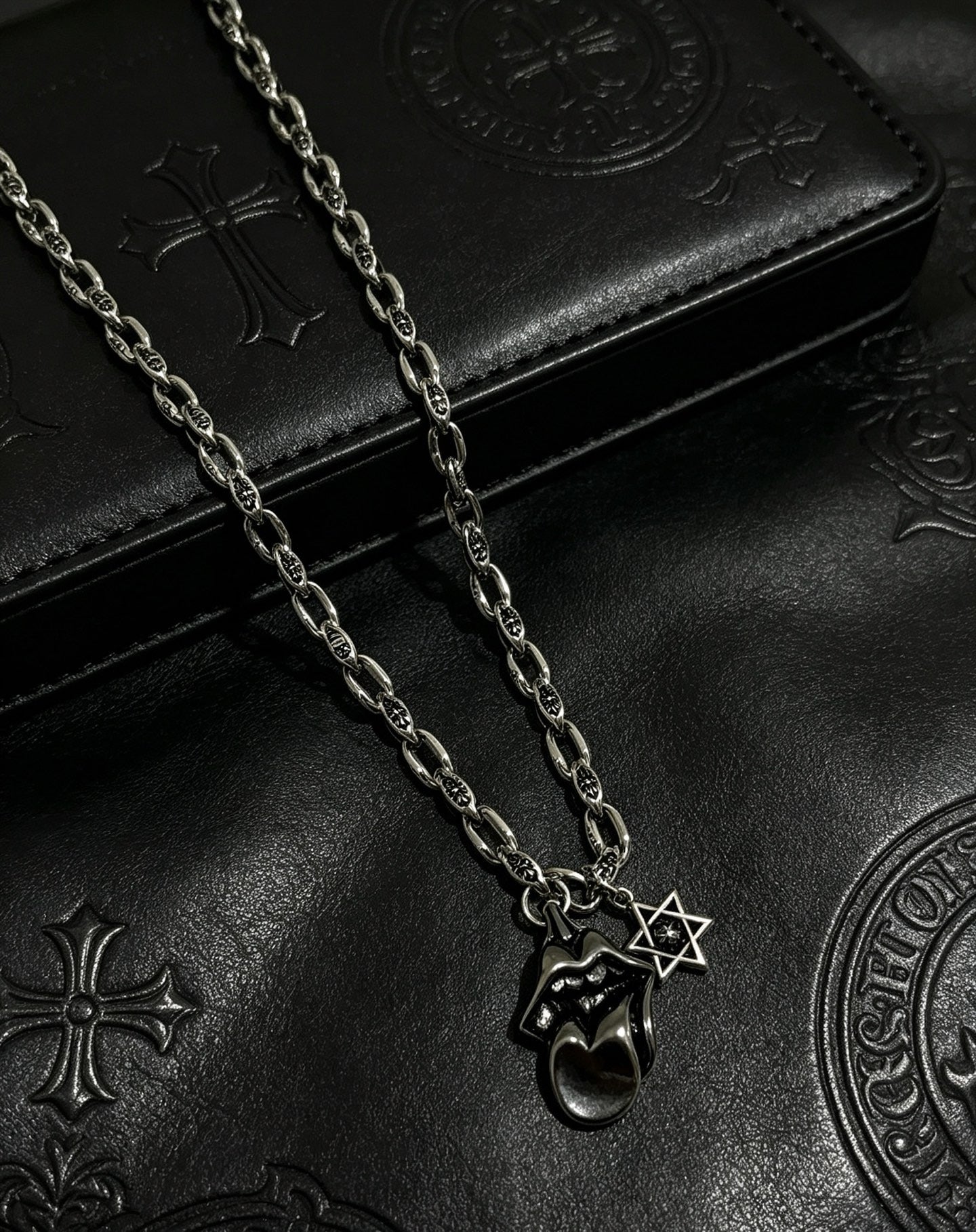 Chrome Hearts Sterling Silver Cross Necklace