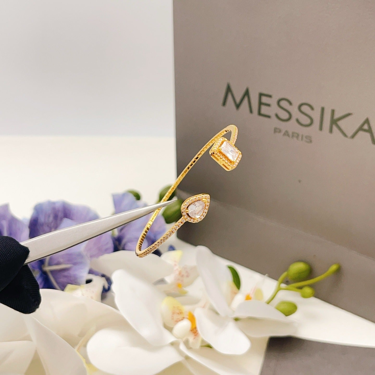 Messika Gold Brass Pave Bracelet
