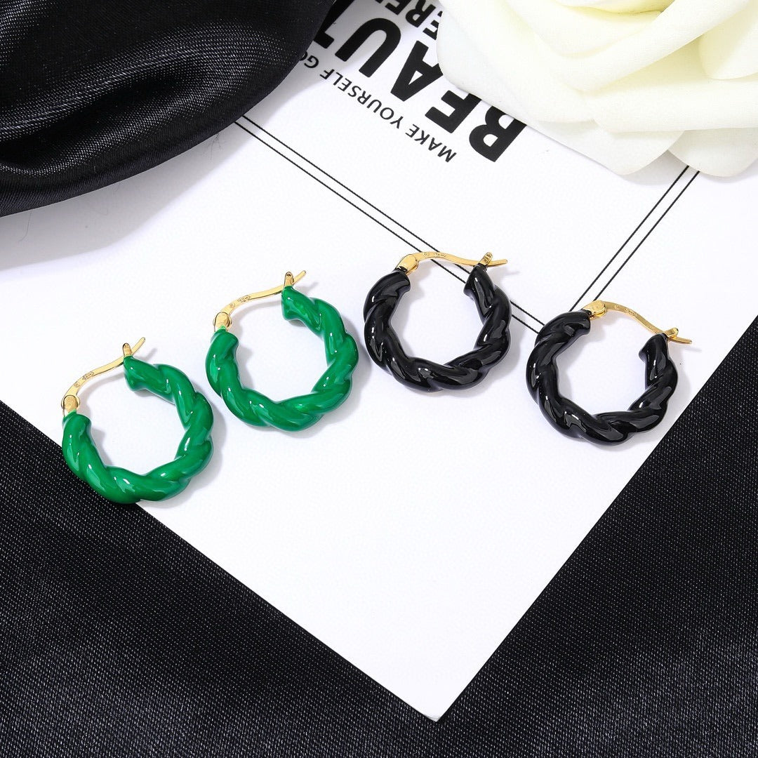 Bottega Veneta Enamel Earrings