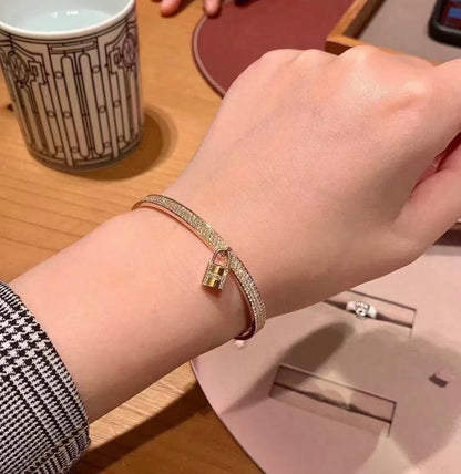 Hermes Brass Pave Bracelet
