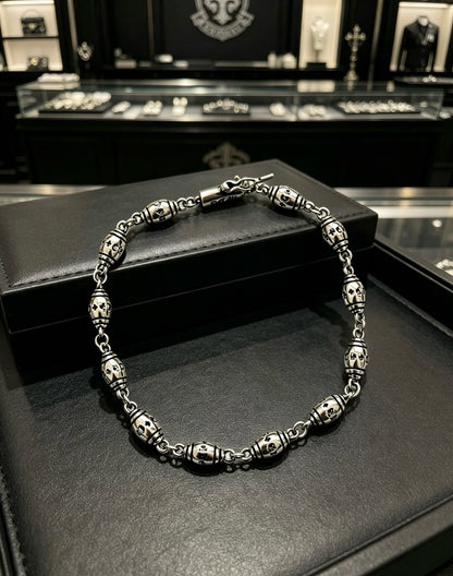 Chrome Hearts Sterling Silver Cross Bracelet