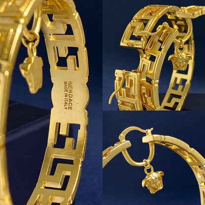 Fendi Brass Medusa Earrings