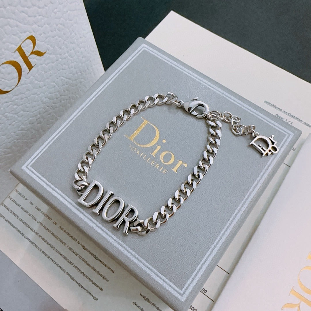 Dior Sterling Silver Chain Bracelet