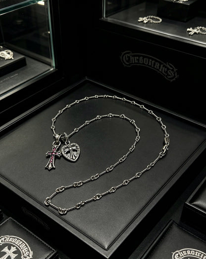 Chrome Hearts Sterling Silver Cross Necklace