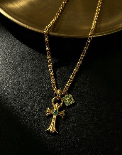 Chrome Hearts Sterling Silver Cross Necklace