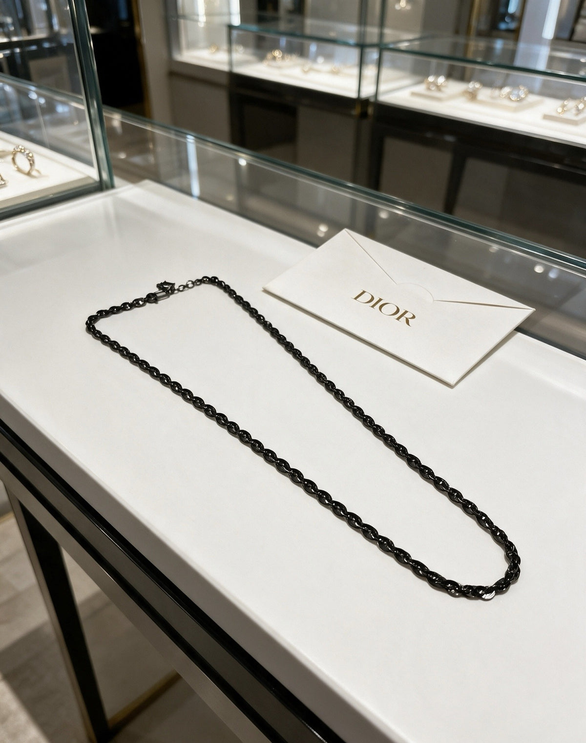 Dior Sterling Silver Chain Necklace