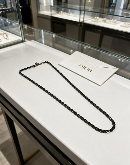 Dior Sterling Silver Chain Necklace