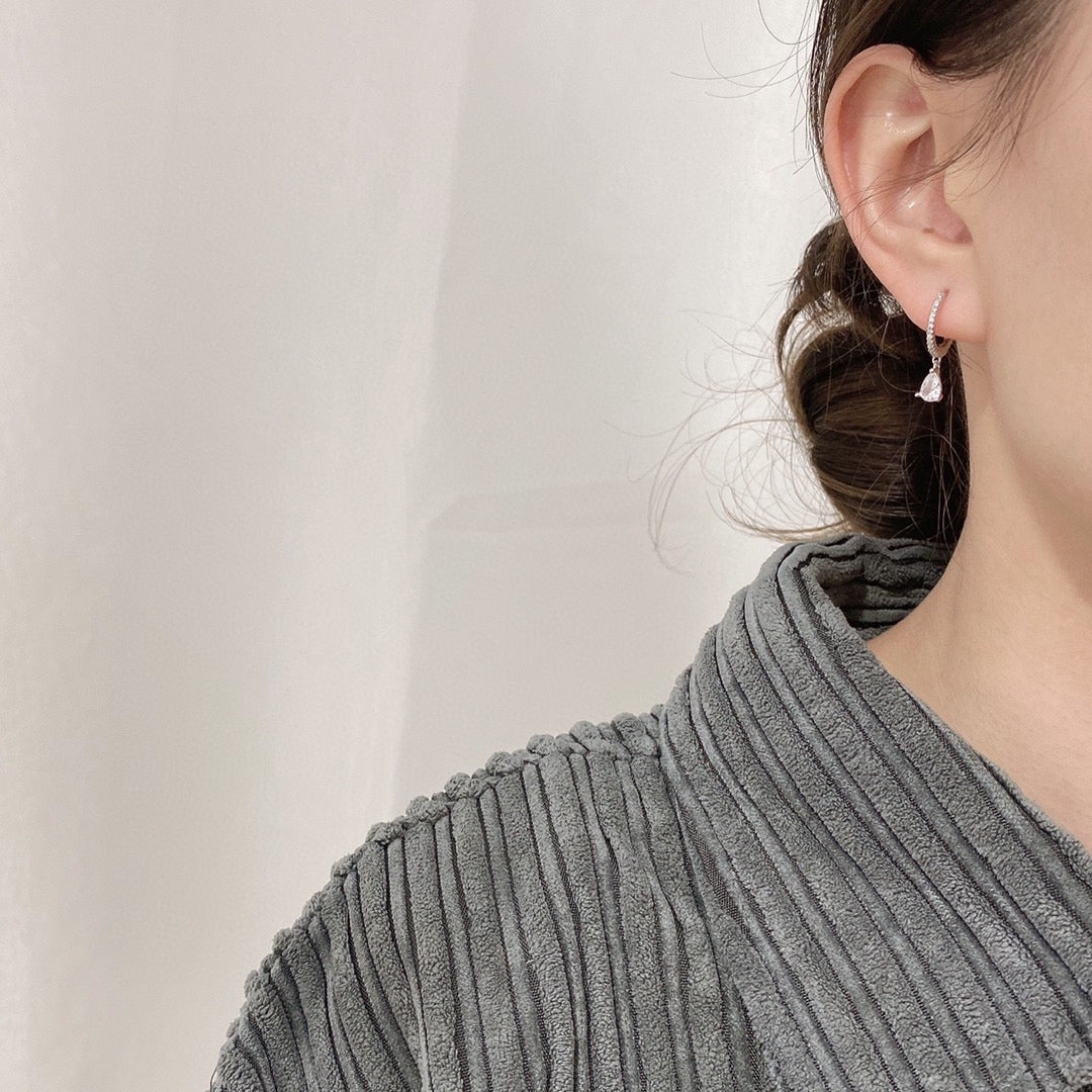 APM Monaco White Crystal Earrings
